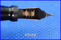 RARE Vintage Oversized Salz Brothers Fountain Pen REDWOOD GRAIN EBONITE 14K NIB