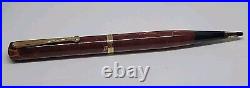 RARE! Vtg Waterman Ideal 94 Fountain Pen and Pencil 14k Flexible Nib Red Marbled
