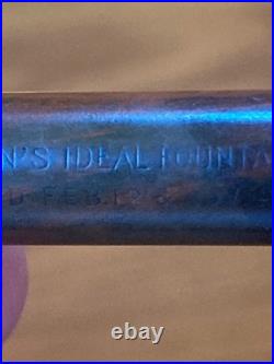 RARE Waterman Fountain Pen (no logo 2 patent dates) 14K Nib Unrestored 5 1/8