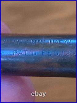 RARE Waterman Fountain Pen (no logo 2 patent dates) 14K Nib Unrestored 5 1/8