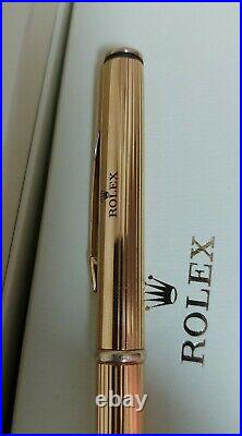 ROLEX Watch Genuine Novelty Ballpoint Pen Gold twist type Rare Vintage Authentic