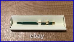 ROLEX Watch Novelty Ballpoint Pen CARAN d'ACHE Green Gold Blue ink rare