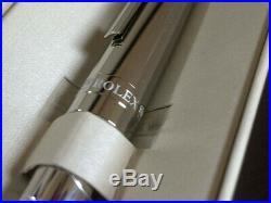 ROLEX Watch Official Novelty Ballpoint Pen Silver twist type wz box VIP Rare