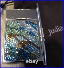 RaRe! JUDITH LEIBER/SWAROVSKY Miniature Notepad/Pen NWT + Duster + Box $215