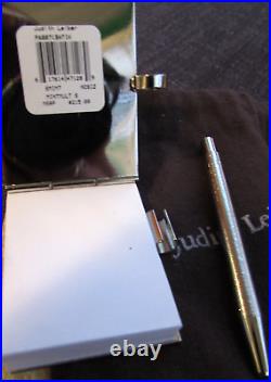 RaRe! JUDITH LEIBER/SWAROVSKY Miniature Notepad/Pen NWT + Duster + Box $215