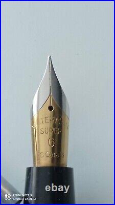 Rare 18K Gold Solid Gold Nib Super 6 Waterman Man 33 Fountain Pen