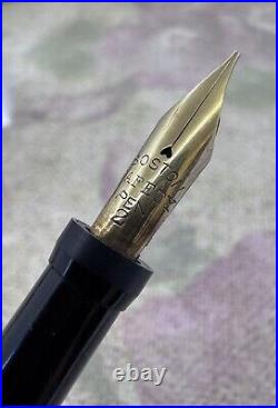 Rare 1914 Boston Pen Co. Safety 12 Eyedropper, 14k Cap Band & 14k Clip, 14k Nib