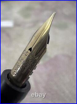 Rare 1914 Boston Pen Co. Safety 12 Eyedropper, 14k Cap Band & 14k Clip, 14k Nib