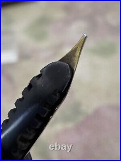 Rare 1914 Boston Pen Co. Safety 12 Eyedropper, 14k Cap Band & 14k Clip, 14k Nib