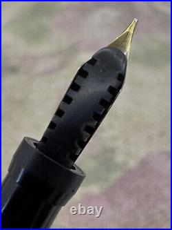 Rare 1914 Boston Pen Co. Safety 12 Eyedropper, 14k Cap Band & 14k Clip, 14k Nib