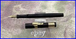 Rare 1914 Boston Pen Co. Safety 12 Eyedropper, 14k Cap Band & 14k Clip, 14k Nib