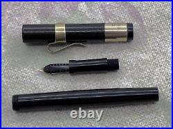 Rare 1914 Boston Pen Co. Safety 12 Eyedropper, 14k Cap Band & 14k Clip, 14k Nib