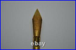 Rare 1919 French Bronze WWI Scene Dip Pen with No. 9 Fairchild Gold Nib
