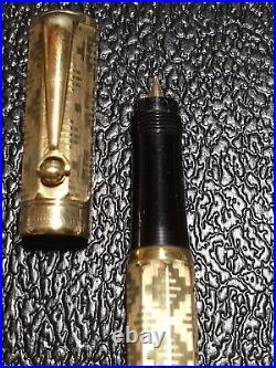 Rare 1920's Europa 14ct Mf Conway Retractable Nib 18k Rg Vintage Fountain Pen