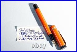 Rare 1930S GOLDFINK DUOFOLD Fountain Pen In Coral Red With Fine 14K Gold Nib