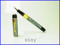 Rare 1930´s LUXOR 34 Grey Marbled Fountain Pen Flexy 14ct EF Nib F to BB