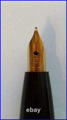 Rare 1943 Golden King U. S. A. Made Chrome Vintage Fountain Pen Gold Clip Fine Nib