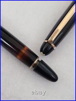 Rare 1950's Celluloid Montblanc 144, Fountain Pen, B Gold Nib nice working cond