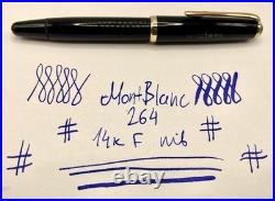 Rare 1950's First Gen MINT MONTBLANC 264 Fountain Pen- 14k F Nib-Restored