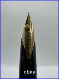 Rare 1972 Pilot Elite CUSTOM 01105 Fountain Pen 18K Nib Black Barrel