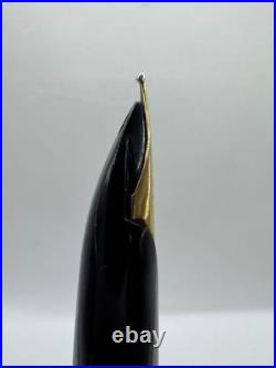 Rare 1972 Pilot Elite CUSTOM 01105 Fountain Pen 18K Nib Black Barrel