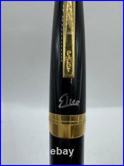 Rare 1972 Pilot Elite CUSTOM 01105 Fountain Pen 18K Nib Black Barrel