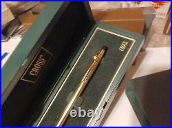 Rare 1991 Pedrara Diamond Cross Century Classic 10kt Gold Ballpoint Pen New Gift