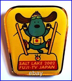 Rare 2002 SALT LAKE CITY Olympics FUJI Television MEDIA PIN & PEN Set PARKER