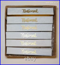Rare 50's National Stylographic Fountain Pen Lot Of 6 Factory Box W. Germany
