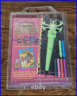 Rare Alien Monster Squiggle Jiggle Scribbler Pen Set New Blister Pack Hart 1993