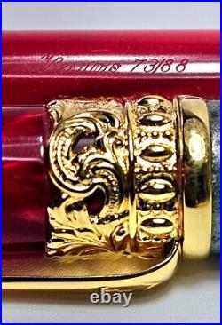 Rare! Ancora Vesuvio Red Limited Edition 73/88 Fountain Pen Medium 18k Gold Nib