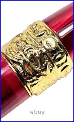 Rare! Ancora Vesuvio Red Limited Edition 73/88 Fountain Pen Medium 18k Gold Nib