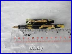 Rare Antique Eclipse Marxton Black Pearl 14k Solid Gold Fine Nib Fountain Pen Rare Antique Eclipse Marxton Black Pearl 14k Solid Gold Fine Nib Fountain Pen