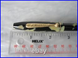 Rare Antique Eclipse Marxton Black Pearl 14k Solid Gold Fine Nib Fountain Pen Rare Antique Eclipse Marxton Black Pearl 14k Solid Gold Fine Nib Fountain Pen