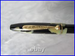 Rare Antique Eclipse Marxton Black Pearl 14k Solid Gold Fine Nib Fountain Pen Rare Antique Eclipse Marxton Black Pearl 14k Solid Gold Fine Nib Fountain Pen