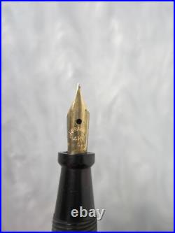 Rare Antique Eclipse Marxton Black Pearl 14k Solid Gold Fine Nib Fountain Pen Rare Antique Eclipse Marxton Black Pearl 14k Solid Gold Fine Nib Fountain Pen