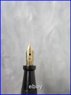 Rare Antique Eclipse Marxton Black Pearl 14k Solid Gold Fine Nib Fountain Pen Rare Antique Eclipse Marxton Black Pearl 14k Solid Gold Fine Nib Fountain Pen