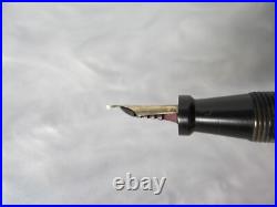 Rare Antique Eclipse Marxton Black Pearl 14k Solid Gold Fine Nib Fountain Pen Rare Antique Eclipse Marxton Black Pearl 14k Solid Gold Fine Nib Fountain Pen