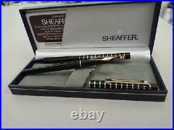 Rare Art Deco Sheaffer Targa Savoy 677S Slim Fountain & Ballpoint Pen 23KGP Nib