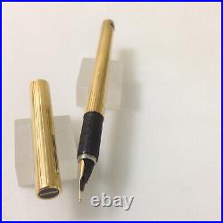 Rare Aurora Hastil Gold plated Fountain pen have 14k Med+Converter NEW Italy