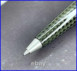 Rare Authentic Dunhill Ballpoint Pen AD1800 Carbon Fiber Gray with Box & Papers