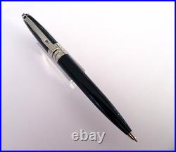 Rare Ballpoint Pen S. T. DUPONT Olympio Midnight Blue Palladium IN Lacquer New