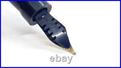 Rare Blackbird Self Filling Pen, 5275, Solid Blue, Springy, 14k Medium Nib