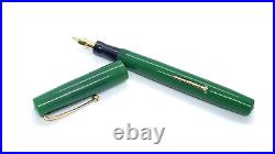 Rare Blackbird Self Filling Pen, 5276, Solid Green, Semi Flex, 14k Medium Nib