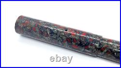 Rare Blackbird Self Filling Pen, Bb2/39, Gray & Red & White, 14k Stub Broad Nib