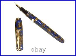 Rare Ca. 1930´s INGERSOLL No 20 Oriental Marble Fountain Pen Flexy 14ct B F-BBB