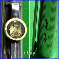 Rare Caran d'Ache President Saddam Hussein Iraq 14k Gold Nib Fountain Pen R3