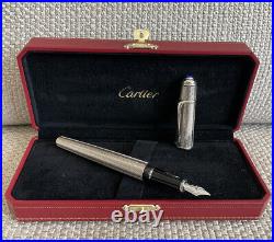 Rare Cartier Diabolo Chevron Fountain Pen
