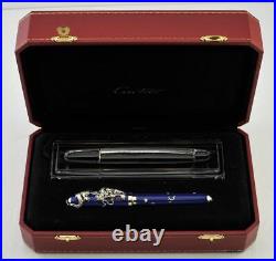 Rare Cartier Exceptional Prestige Dragon Decor Fountain Pen 18k Gold Nib Le888