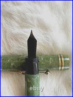 Rare Collectible Carter's Fountain Pen Marble Green 14K Nib circa 1928